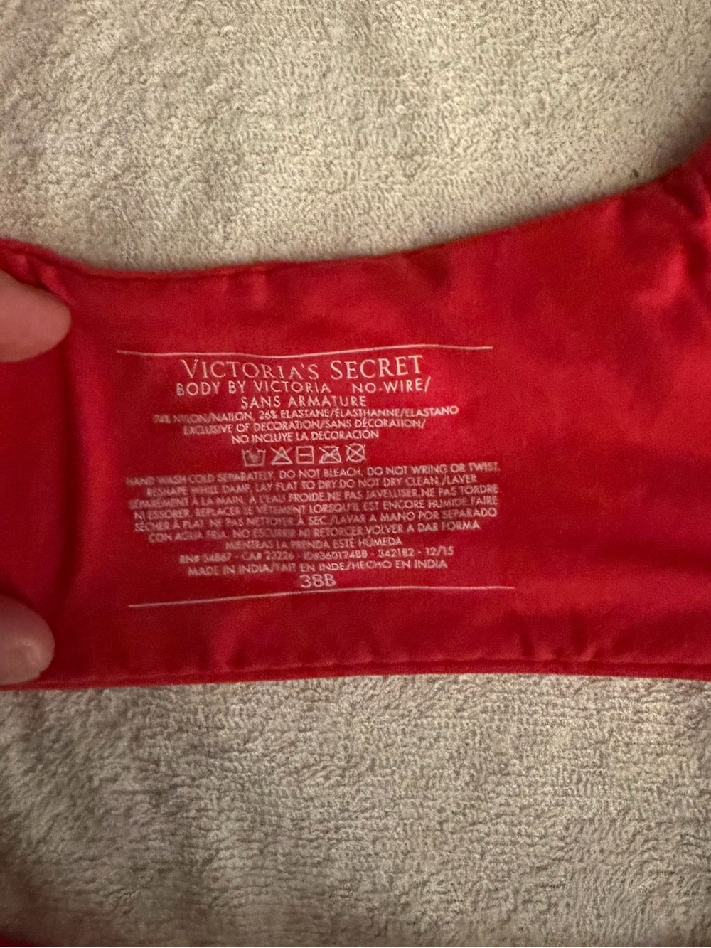 Victoria's Secret Red Wireless Bandeau Bra